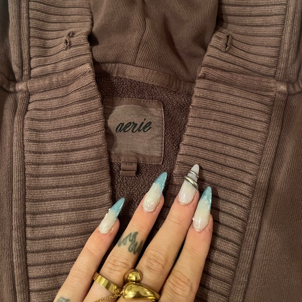 aerie LARGE brown hoodie!!